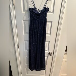 Lulu's Midnight Blue Sequin Dress